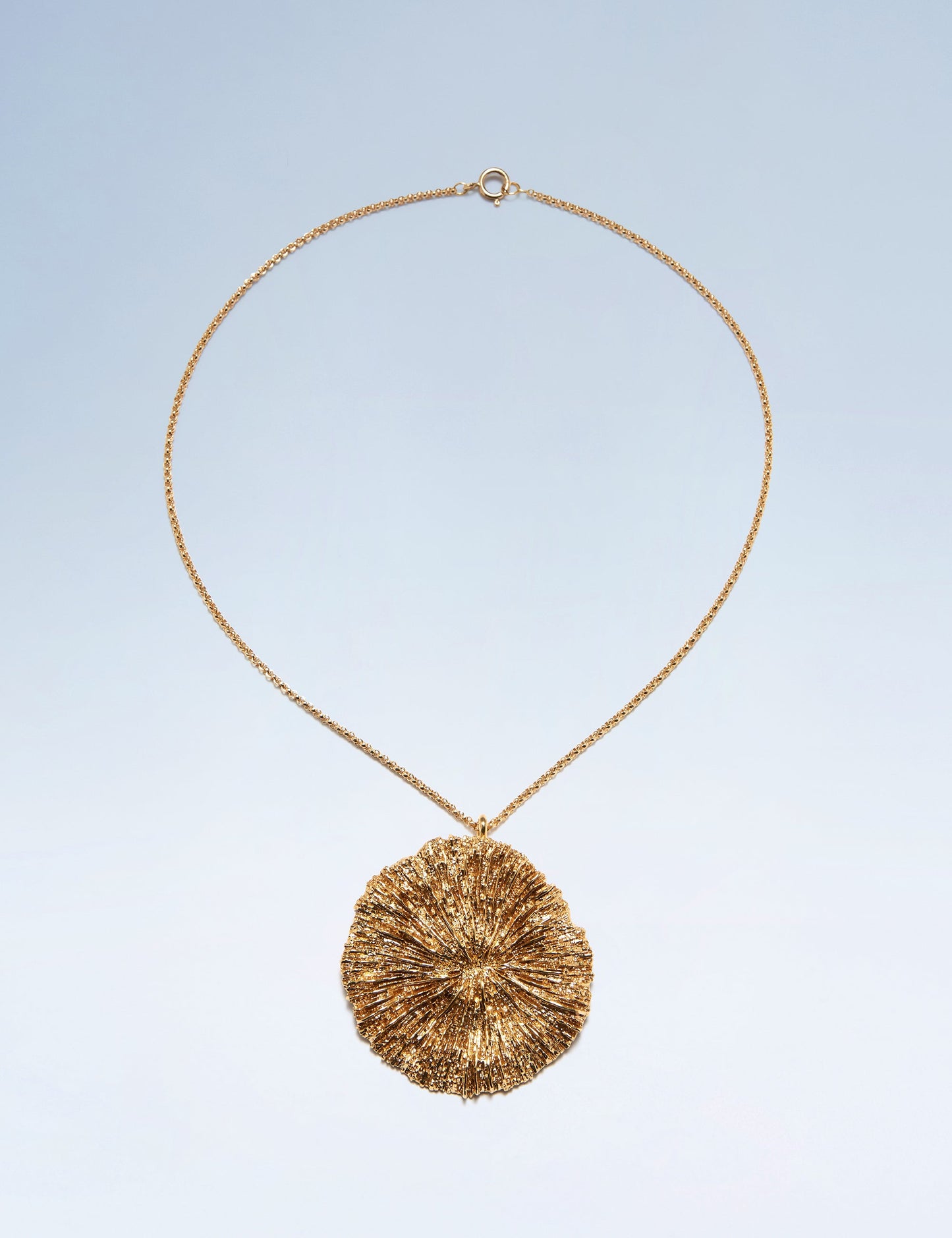 Gold Mushroom Coral Necklace