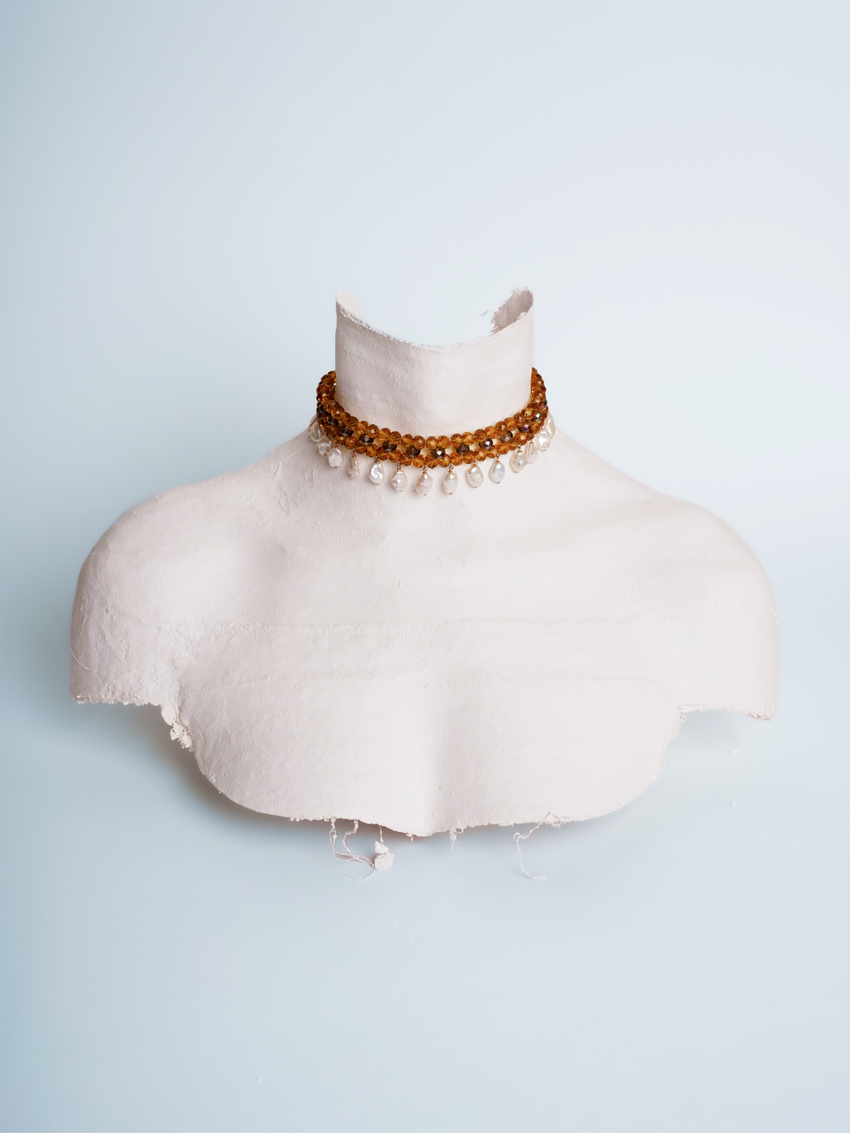 La Perla beaded chokers with freshwater keshi pearls
