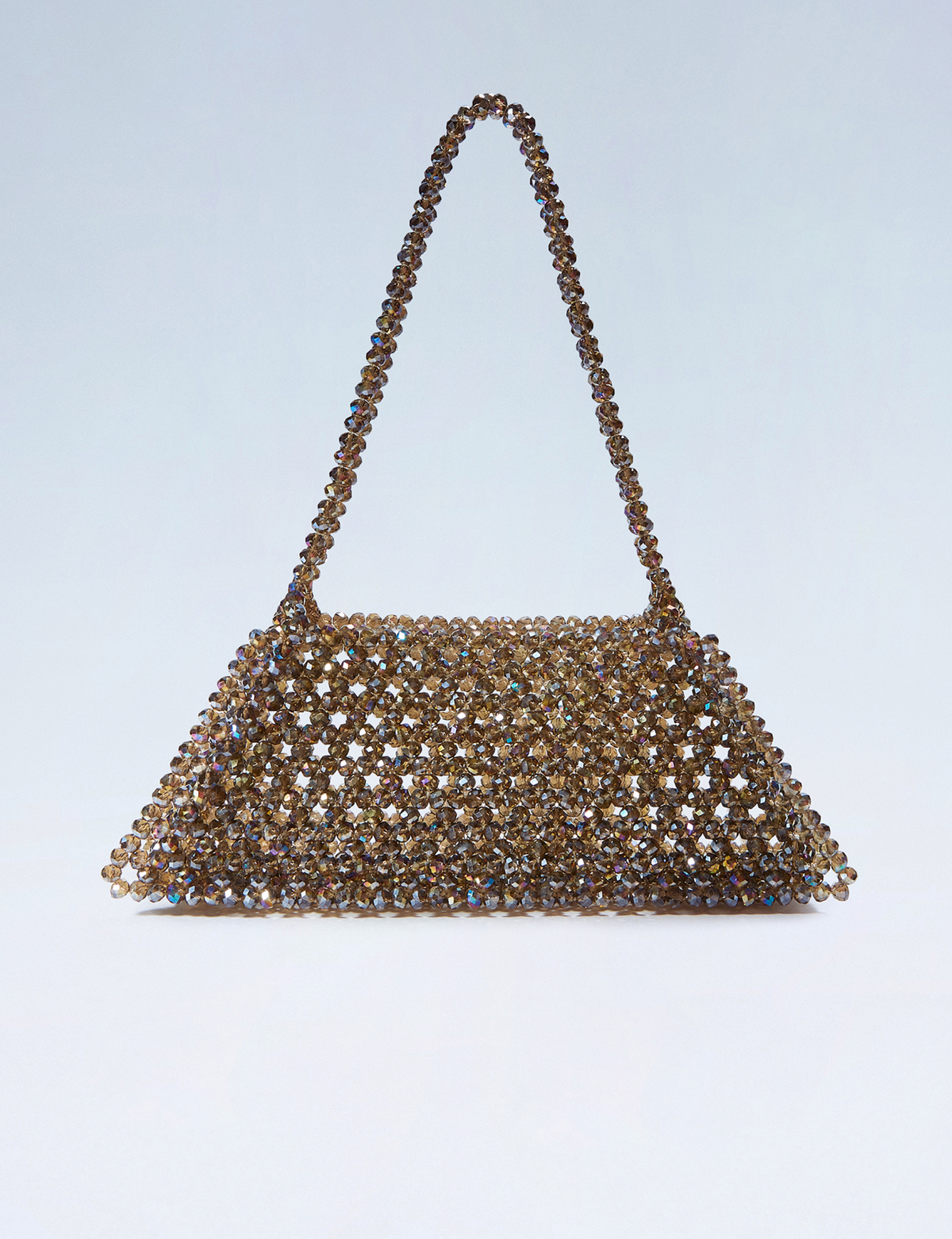 Martini beaded evening bag in sparkling glass beads