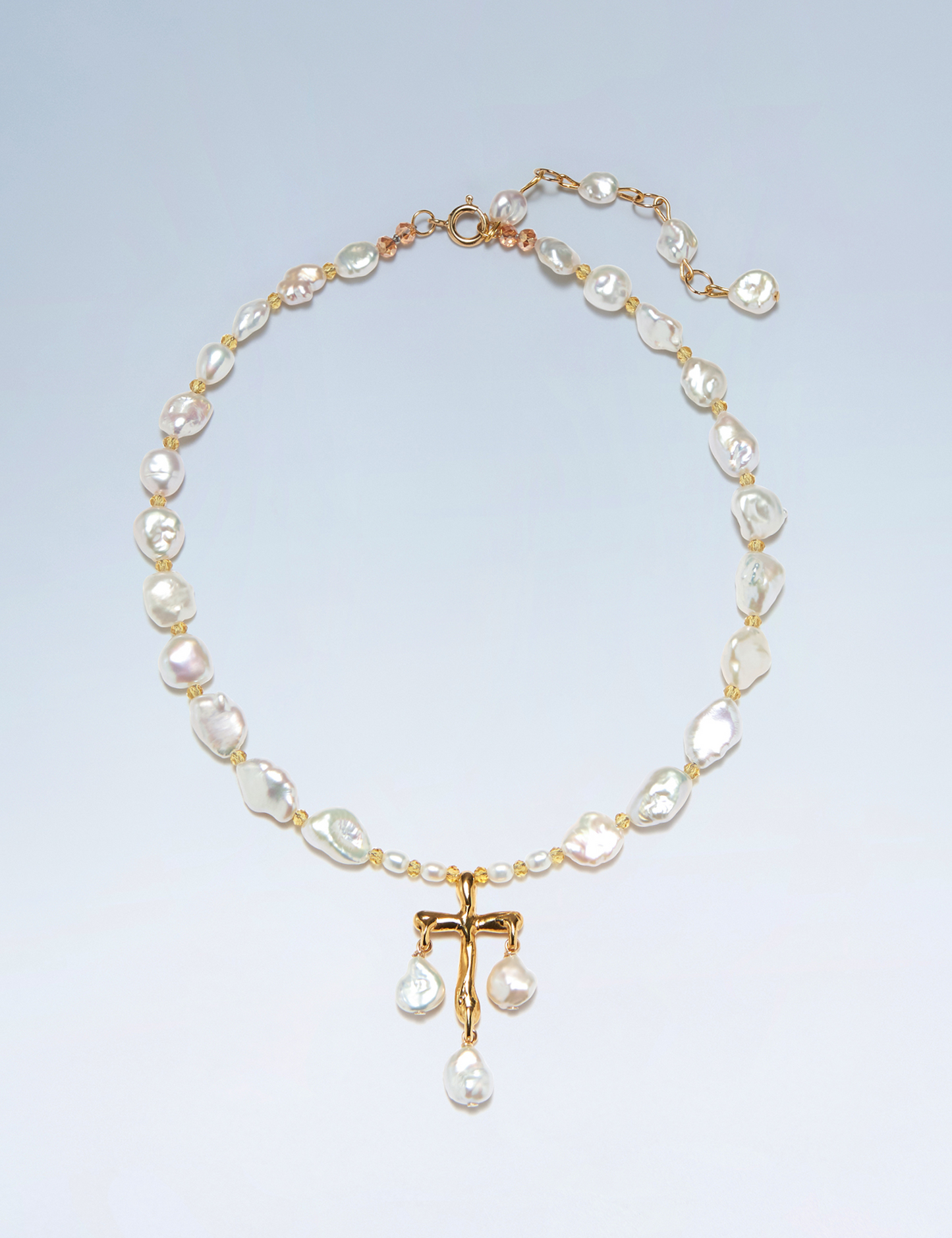 Cross ~ Pearl Necklace