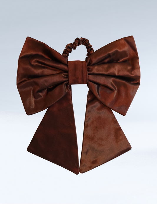 Pussy Cat Bow ~ Metallic Brown